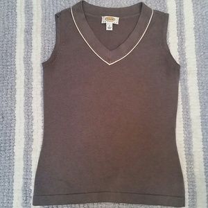*SOLD* Talbots Gray Silk Blend Shell P/XS